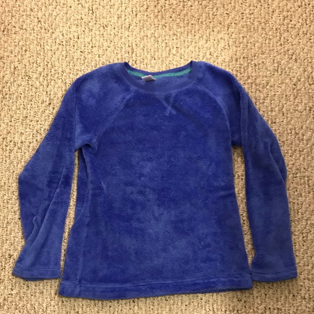 Purple fuzzy pajama shirt